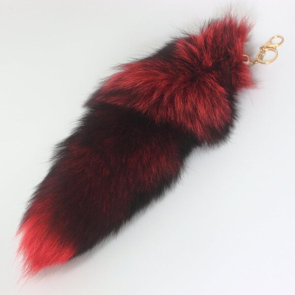⚡Huge and Fluffy Colored Fox Tail Fur Cosplay Toy Handbag Accessories Key Chain - Picture 3 of 7